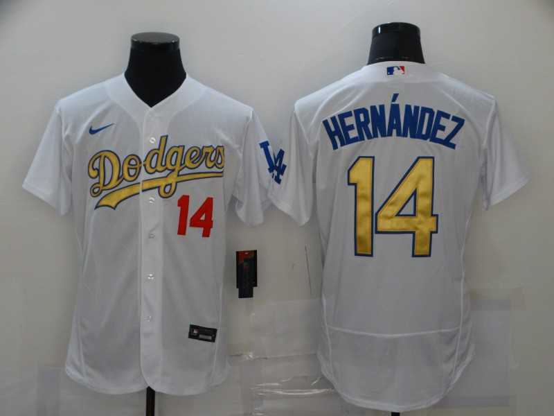Dodgers 14 Enrique Hernandez White Gold 2020 Nike Flexbase Jersey,We sell and wholesale Dodgers 14 Enrique Hernandez White Gold 2020 Nike Flexbase Jersey on line form chian!